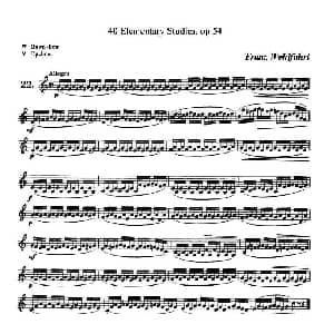小提琴谱 | 40首小提琴初级技巧练习曲之22 弗朗茨 沃尔法特