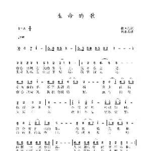 生命的歌_歌曲简谱_词曲:孙国良 黄永杰