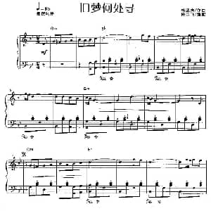 旧梦何处寻 钢琴谱 许乐飞