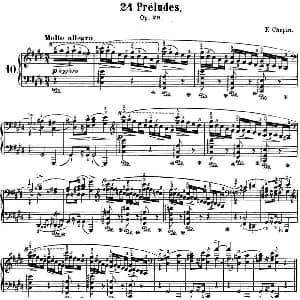 肖邦 24首钢琴前奏曲 Op.28 No.10 升C小调 钢琴谱 肖邦