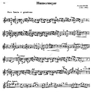 小提琴谱 | Humoresque 幽默曲 德沃夏克