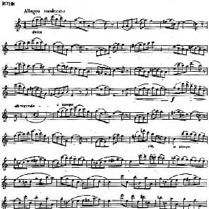 长笛曲谱 | 长笛练习曲100课之第71课 渐慢记号与长记号练习曲