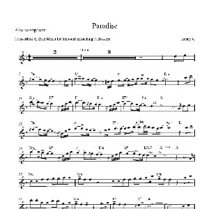 萨克斯谱 | Paradise 中音萨克斯