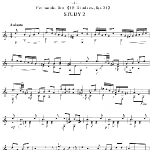 Fernando Sor 12 Studies,Op.31 吉他谱