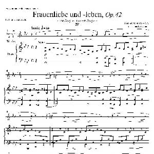 萨克斯谱 | 妇女的爱情与生活 Op42 Ⅳ 高音萨克斯 钢琴伴奏 R.舒曼