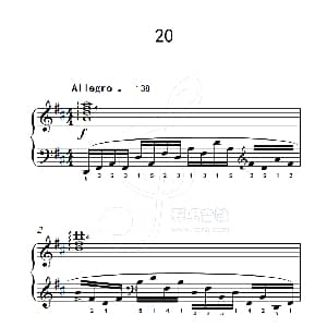 练习曲 20 钢琴谱