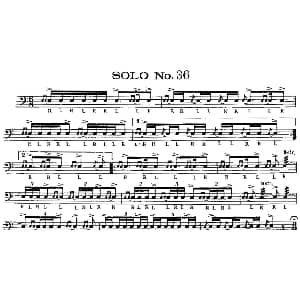 美国军鼓 SOLO No.36 40 爵士鼓谱