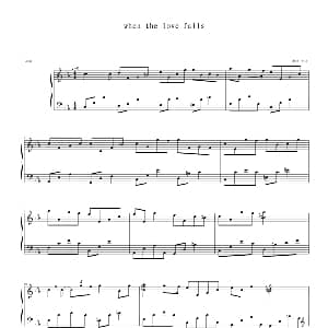 when the love falls 钢琴谱 幸福制谱