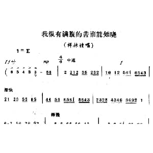 评剧谱 | 我纵有满腹的苦谁能知晓 祥林嫂 祥林嫂唱段