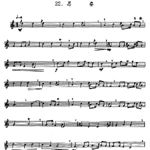 思春 箫 五线谱