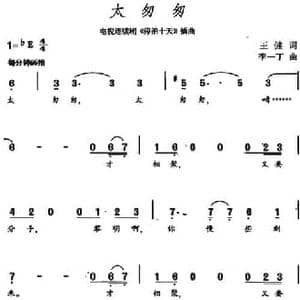 太匆匆_民歌简谱_词曲:王健 李一丁