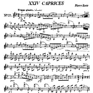 小提琴谱 | 24首小提琴练习曲之21 罗德