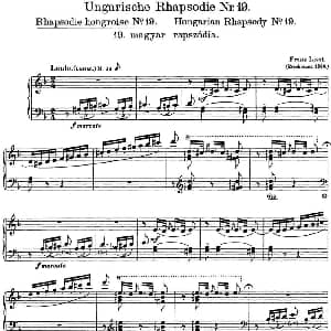李斯特 匈牙利狂想曲CD Hungarian Rhapsodies S.244 No.19 钢琴谱 李斯特