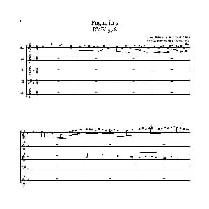 萨克斯谱 | 巴赫G小调赋格 五重奏 巴赫