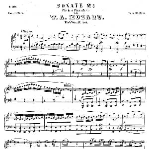 G大调第五钢琴奏鸣曲 KV.283 钢琴谱 莫扎特