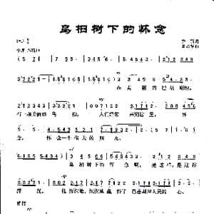 乌桕树下的怀念_歌曲简谱_词曲:乔羽 瞿希贤