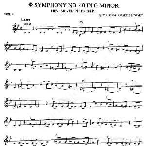 小提琴谱 | SYMPHONY No.40 IN G MINOR 小提琴谱
