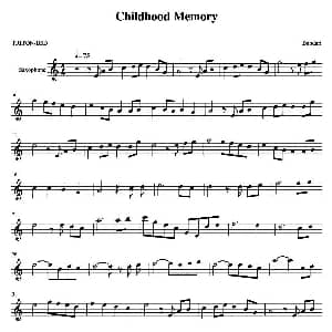 萨克斯谱 | Childhood Memory 童年