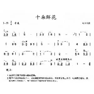二胡谱 | 十朵鲜花
