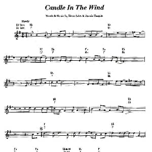 萨克斯谱 | Candle Tn The Wind