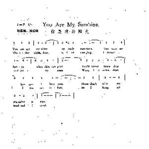 你是我的阳光_歌谱投稿