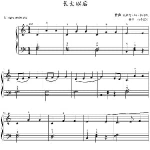 长大以后 钢琴谱 威拉德 阿 帕尔默作曲 山水眩月制谱
