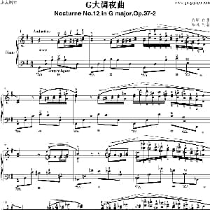 G大调夜曲 钢琴谱