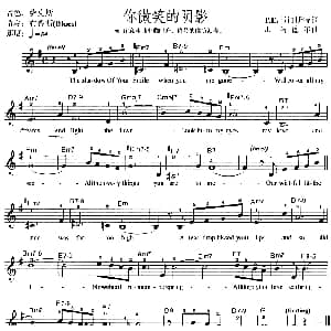 电子琴谱 | 你微笑的阴影