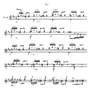 著名古典吉他练习曲 吉他谱