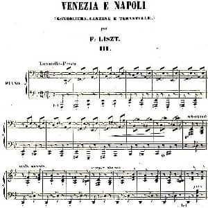 李斯特 旅游岁月 第二集遗补 威尼斯和拿波里 S.162 No.3 塔兰泰拉舞曲 钢琴谱 李斯特