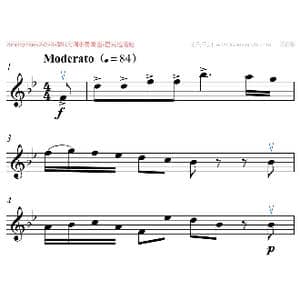 降B大调小奏鸣曲_歌谱投稿_词曲: 巴克拉诺娃