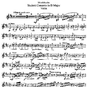 小提琴谱 | Student Concerto in D Major