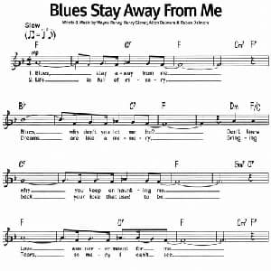 蓝调音乐:Blues Stay Away From Me_外国歌谱
