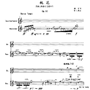 桃花 为高男高音与竖笛而作 海子 郭文景