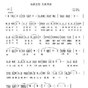 你是太阳 你是月亮_民歌简谱_词曲:马拉松 陈大春