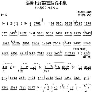 秦腔流行唱段精选 谯楼上打罢更鼓音未绝 玉虎坠 冯彦唱段 刘易平 吕自强记谱