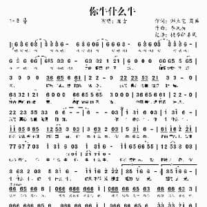 你牛什么牛_歌谱投稿_词曲:师立宅 周兵 李风持