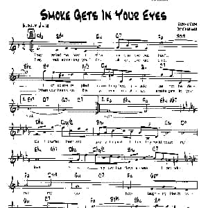 SMOKE GETS IN YOUR EYES 降B爵士乐谱