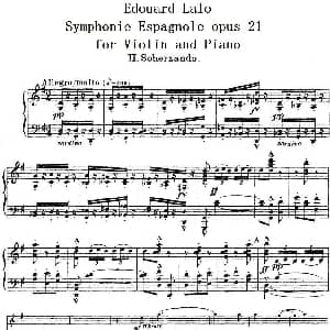 小提琴谱 | Symphonie Espagnole Op.21 No.2 西班牙交响曲 小提琴 钢琴伴奏 拉罗