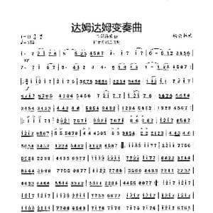 达姆达姆变奏曲_歌曲简谱_词曲:阿尔及利亚民歌 杨会林曲