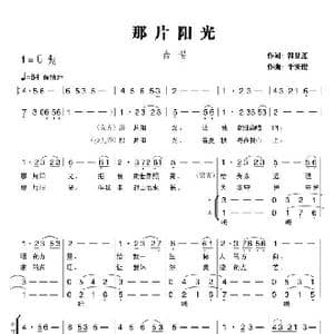 那片阳光_歌曲简谱_词曲:韩景连 平安俊