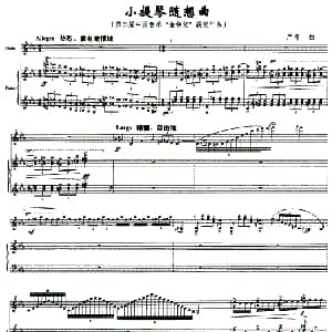 小提琴谱 | 小提琴随想曲 钢琴伴奏谱 严冬