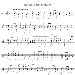 Sor Coste 26 Studies 吉他谱