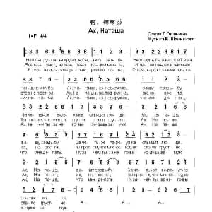 啊,娜塔莎 Ах Наташа _外国歌谱_词曲:列.奥沙宁 弗.沙英斯基
