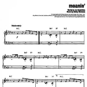 Moanin‘ 钢琴谱 Bobby Timmons