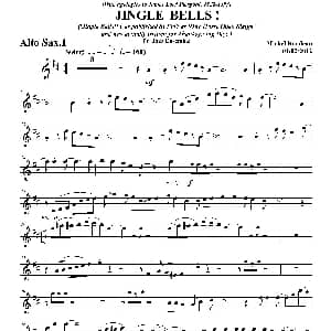 萨克斯谱 | JINGLE BELLS！ 第一中音萨克斯分谱