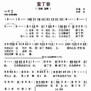 紫丁香_歌曲简谱_词曲:周巍 刘峤