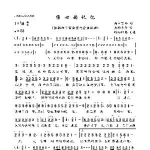 伤心的记忆_歌曲简谱_词曲:雨中百合 大约冬季