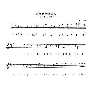 萨克斯谱 | 月亮代表我的心 线简谱对照版 汤尼