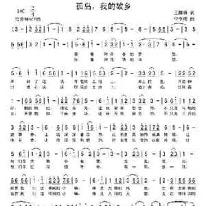 孤岛,我的故乡_民歌简谱_词曲:王维琳 宁冬虎